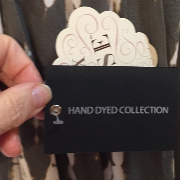 NWT Hand Dyed knox Rose Green & Ivory Top - Picture 5 of 10